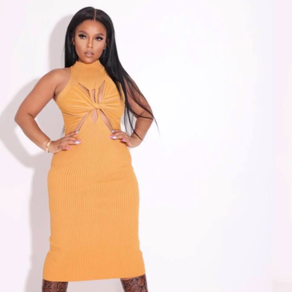 Mustard Yellow Knit Dress